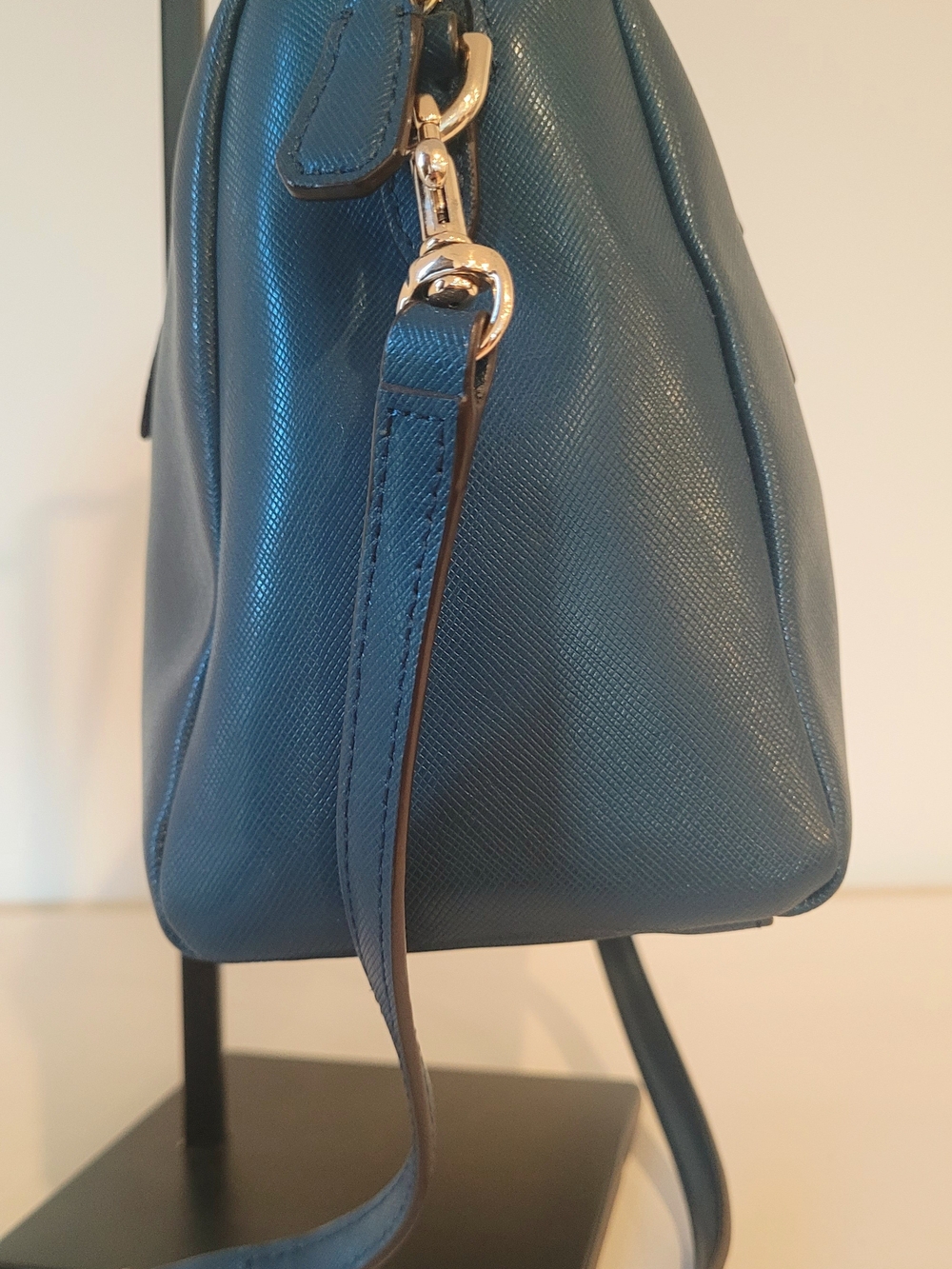 COACH Peyton Bennett Teal Saffiano Leather Satchel - Picture 4 of 8